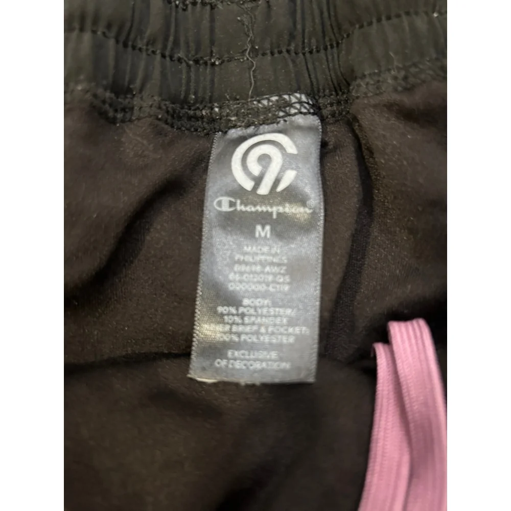 Champion Black & Pink Athletic Shorts M - Picture 6 of 6